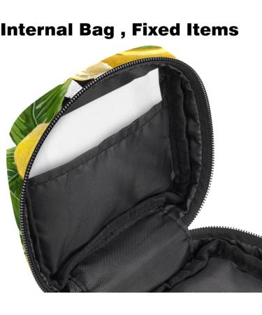 MUOOUM Menstrual Pad Bag | Sanitary Napkin & Tampon Organizer for Women & Girls (Banana Palm Leaf Stripe) - Multi-colored - Buy Online on GoSupps.com
