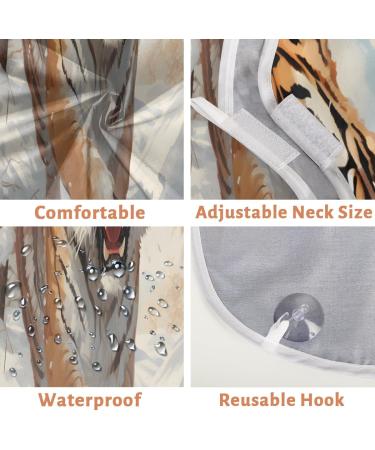Forest Tiger Beard Bib Apron - Men's Beard Hair Catcher for Shaving | Perfect Gift for Dad & Husband - Suction Cups Included - Buy Online on GoSupps.com