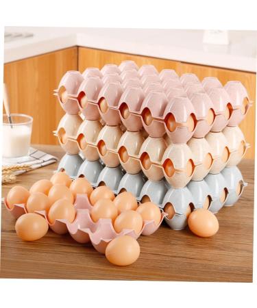 Angoily 12 Egg Tray Egg Case Holder Chicken Egg Dispenser Refrigerator Egg Holder White Ceramics Food Glass - Buy Online on GoSupps.com