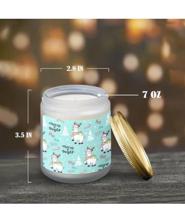 Vanilla Scented Candles - 7 oz Aromatherapy Jar Candles | Long Lasting Perfect Gift Set for Women | Cute Llama in Santa Claus Hat - Buy Online on GoSupps.com