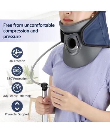 Neck Traction Brace Adjustable Neck Traction Posture Corrector For Neck Inflatable Neck Stretcher Home Neck Traction Kit Neck Traction Use for Adjustable Neck Support - Buy Online on GoSupps.com