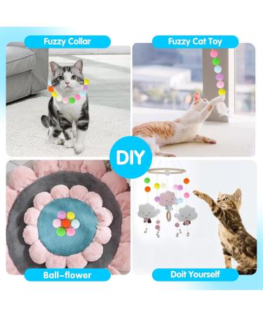 Jodsen Cat Toys Balls 50 Pcs Cat Pom Pom Balls & 1 Cat Toy Launcher Random Color Colorful Cat Balls Interactive Cat Toys with 50 Soft Cat Balls Plush Cat Ball Toy for Indoor Cats (50 Pcs) - Buy Online on GoSupps.com