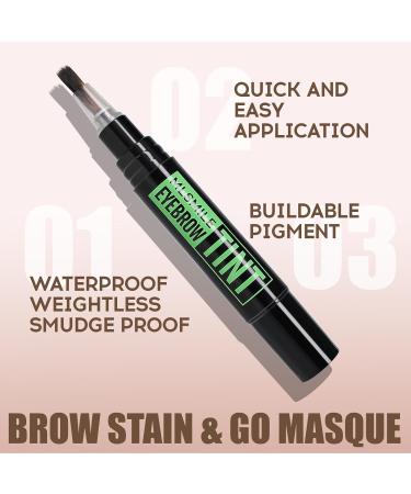 Kit de teinture temporaire pour sourcils gel brun pour sourcils gel pour sourcils couleur naturelle waterproof longue tenue dure jusqu' 7 jours Dark Brown - Buy Online on GoSupps.com