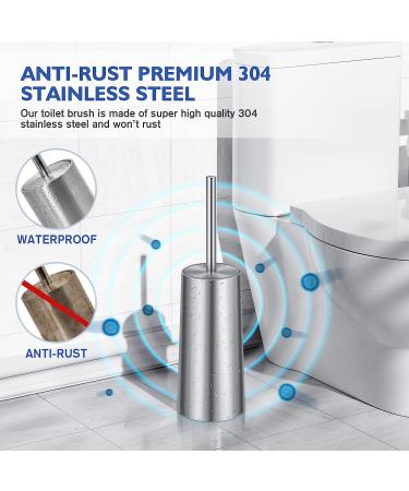 304 Stainless Steel Toilet Brush and Holder - Durable and Elegant Bathroom Accessory - Buy Online on GoSupps.com