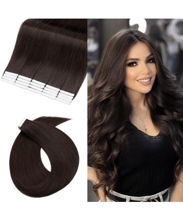 UK-Fashion-Shop Extensions Human Hair Tape In 2g/40pcs - 80g Tape In Human Hair Remy Human Hair Extension Tape 35cm - #1 Black
