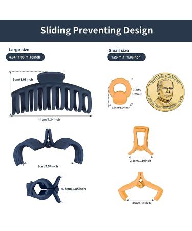 8pcs Matte Banana Claw Clips - Strong Hold Hair Clips for Thick & Thin Hair - Women's Hair Accessories & Gift - Buy Online on GoSupps.com