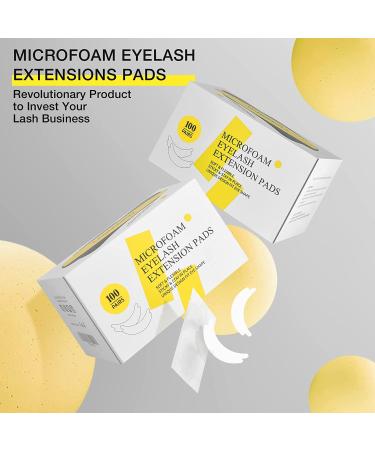 LASHVIEW 100 Pairs Under Eye Pads Kit for Lash Extensions - Microfoam, Lint Free, Hypoallergenic & Waterproof - Stick Well, Fit Most Eye Shapes - Professional Eyelash Extension Supplies - Buy Online on GoSupps.com