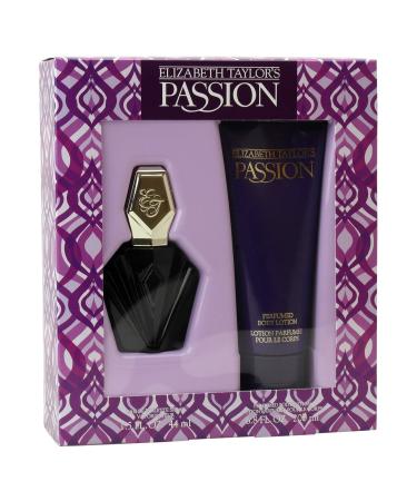 Passion Perfume by Elizabeth Taylor for Women. Gift Set (Eau De Toilette Spray 1.5 oz + Body Lotion 6.8 oz)