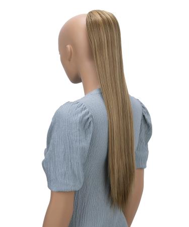 CAISHA 65cm hair part with cord lock long hair braid ponytail hair extension smooth brown blond mix ph612 brown blond mix #6H27 ph612