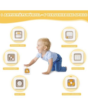 Penchuan Busy Activity Cube - Montessori Fidget Toy for Babies & Toddlers (1-4 Years) | Educational Motor Skills Development & Fun Activities - Buy Online on GoSupps.com