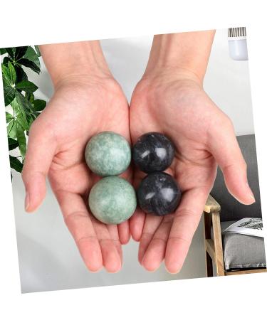 Fomiyes 4 Set Ball Massage Device - Metal Stone Massage Balls for Hands Ankle & Shoes - Crystal & Obsidian Fitness Tools - Buy Online on GoSupps.com
