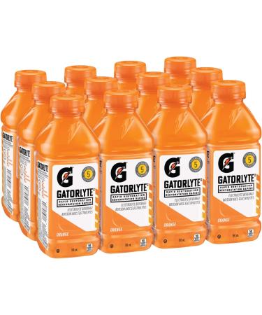 Gatorade Gatorlyte Orange Electrolyte Beverage 591 mL Bottles 12 Pack Orange 591 ml (Pack of 12) - Buy Online on GoSupps.com