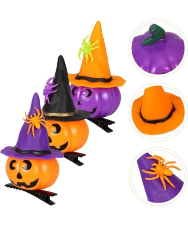 Healeved 1 Set of Halloween Hair Clip DIY Kit Halloween Barrettes Witch Hat Spider Pumpkin Hairpin Making Material Kit for Halloween - Buy Online on GoSupps.com