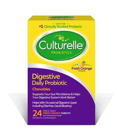 Culturelle Digestive Daily Probiotic Fresh Orange 10 Billion CFUs 24 Once Daily Tablets