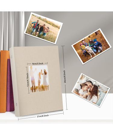 Miaikoe 6x4 Photo Album - 300 Pockets Large Capacity Linen Album for Family, Wedding, Anniversary - Holds 300 Horizontal 10x15cm Photos - Beige - Buy Online on GoSupps.com