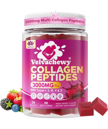 LILICARE Ginger Chews Gummies for Nausea + Collagen Peptides Soft Chews 3000mg for Women & Men - Buy Online on GoSupps.com