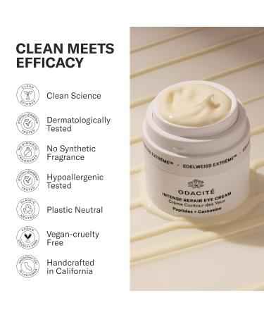 ODACITE Edelweiss Extreme Eye Cream - Anti-Aging Vegan Skincare with Carnosine Peptides for All Skin Types - 0.51 oz - Buy Online on GoSupps.com