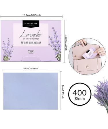 4 Packungen Gesichts-L schpapier Gr ntee labsorbierende Bl tter f r M nner Frauen 400 St ck Gesichts l Blotting Paper Gesicht Blotting-Papiere Face Oil Blotting Papers l-L schpapier Lavender - Buy Online on GoSupps.com