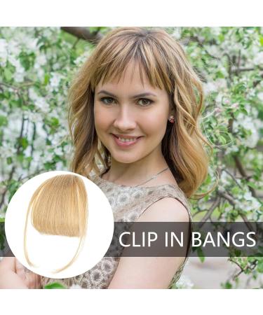 Human Hair - Soft Hair Extension Comfortable Air Bangs French Fake Bangs Fringe | Shiny Clip On Bang Human Hair Stylish Fringe Hairpieces Human Hair Wig Hair Remy Toppers For Women Men Adults gold - Buy Online on GoSupps.com