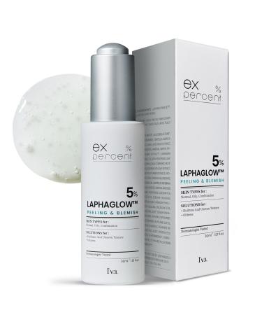 I'VEL EX.PERCENT LAPHAGLOWACID 5% Ampoule For Face PHA LHA Patented ingredients gently remove dead skin cells improve rough skin texture panthenol 30ml LAPHAGLOWACID 5% PEELING