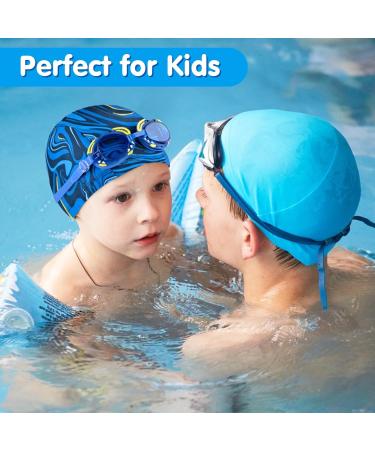 Buy Bath Cap Set for Kids | Comfortable Swimming Cap & Goggles | Ages 5-12 | Bath Hood for Boys & Girls - Buy Online on GoSupps.com