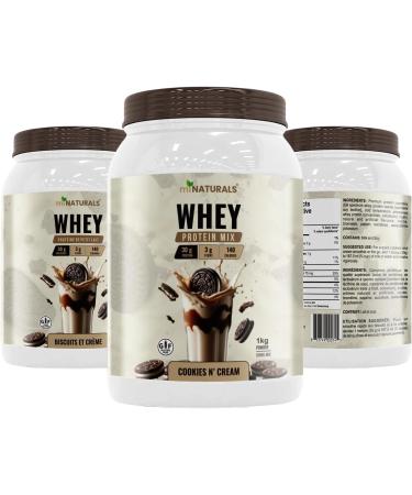 miNATURALS Whey Pure Isolate High Protein Drink Mix Powder For Shakes (Cookies & Cream - 1 KG) - with Inulin Fibre - Chicory Root Cookies & Cream (1 KG) - Buy Online on GoSupps.com