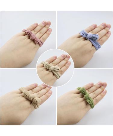 Hair Ties 5 Pieces Elastic Hair Bands Seamless Ponytail Holders for Thick Hair Bow Knotted Hair Bobbles Hair Accessories for Women Girls - Buy Online on GoSupps.com