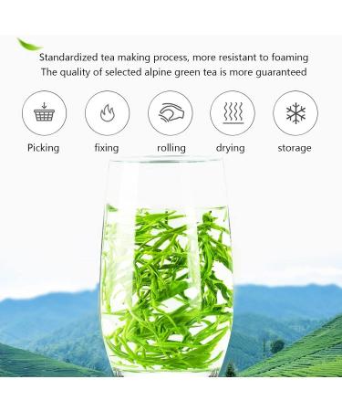 WOOXGEHM Jasmine Green Tea Strong Aroma Chinese Mao Jian Tea Yellow Color Selected Green Tea From the High Mountains Has the Effect of Cooling and Relieving the Summer Heat - Buy Online on GoSupps.com