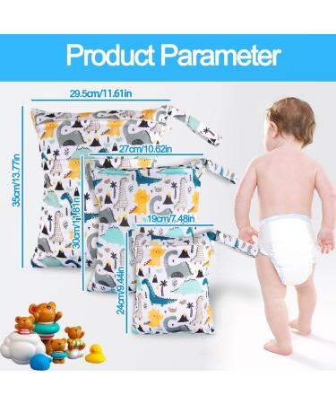 Ekong Waterproof Diaper Pocket Bags - 3 Pack Organizers for Travel Gym Beach & Pool - Washable & Durable Toddler Diaper Storage - Buy Online on GoSupps.com