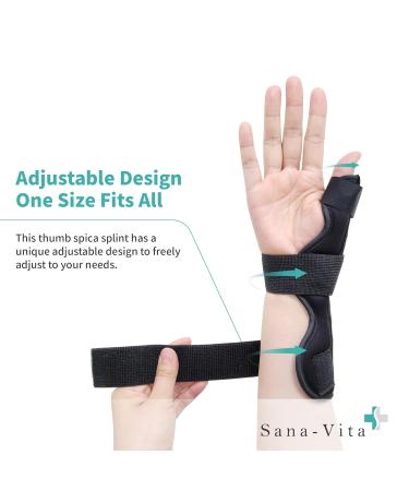 Sana-Vita Thumb Spica Splint | Pain Relief for Arthritis Hand Sprains & Tendinitis - International Shipping Available - Buy Online on GoSupps.com