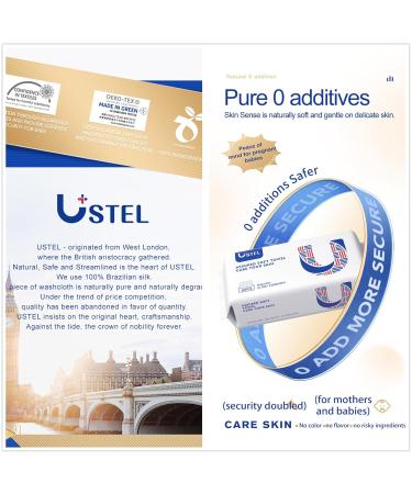 USTEL Soft Dry Wipes - 100% Biobased Disposable Face Towel for Sensitive Skin Baby Care & Makeup Removal - 60 Count Pack - Buy Online on GoSupps.com