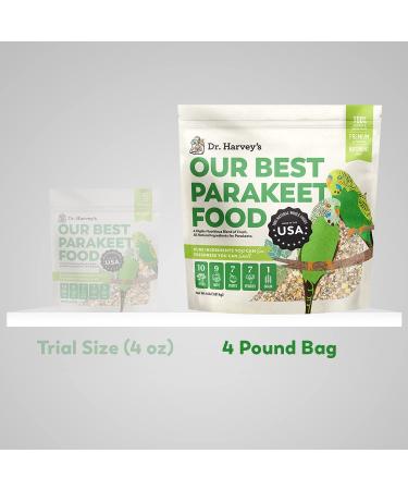 Dr. Harvey's All Natural Parakeet Food - 4lb (Pack of 1) - Buy Online on GoSupps.com