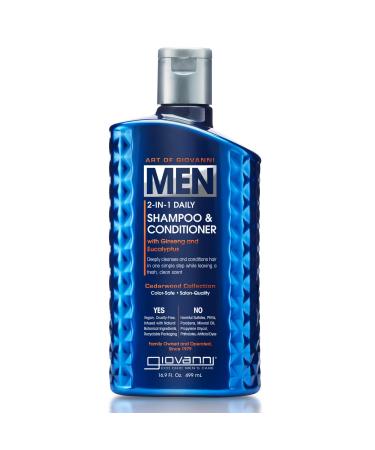 Giovanni Art Of Giovanni Men 2-In-1 Daily Shampoo & Conditioner with Ginseng and Eucalyptus 16.9 fl oz (499 ml) - Buy Online on GoSupps.com