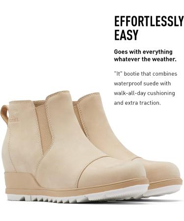 Sorel Women's Evie Pull-On Leather Boot 8.5 Canoe Sea Salt - Stylish and Comfortable Boots for Women - Buy Online on GoSupps.com