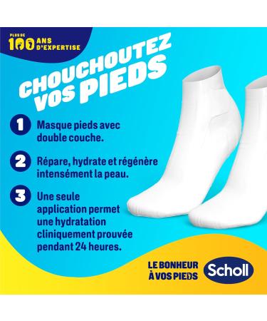 Scholl Nourishing Foot Masks - Pack of 4 pairs - Softer feet in just one application - Formulated with manuka oil urea and shea butter for intense hydration - Buy Online on GoSupps.com