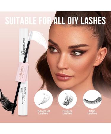 GEMERRY Gemerry 2PCS Lash Bond and Seal Glue DIY Cluster Eyelash Adhesive Durable and Waterproof 2 in 1 Eyelash Extension Glue Suitable for Cluster Glue for Individual False Eyelash Extensions (5 ml + 5 ml - 2PCS) - Buy Online on GoSupps.com