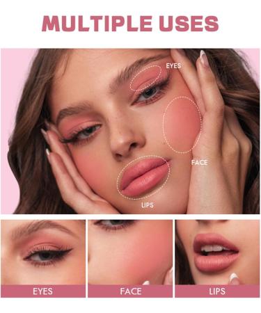  TianWlio blush natural blush silky texture soft powder young girls monochrome powder peach orange blush nude makeup makeup satin blush compact blush - Buy Online on GoSupps.com