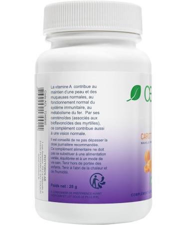 Oemine Vitamin A 60 Capsules - Carrot and Blueberry Concentrate - Vegan Dietary Supplement - For Adults & Pregnant Women - Benefits for Vision and Skin - Buy Online on GoSupps.com