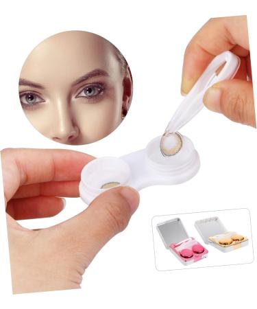 Solustrative 12-Piece Hard Contact Lens Case - Durable Mini Organizer with Mirror & Travel Storage | International Shipping - Buy Online on GoSupps.com