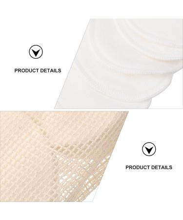 DOITOOL 1 Set Bamboo Fiber Makeup Remover Puff Pads with Cotton Mesh Bag and Paper Box - Buy Online on GoSupps.com
