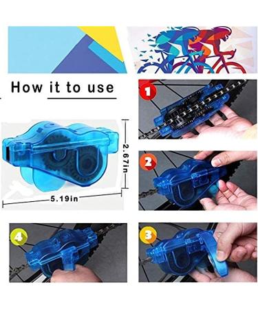 Focopot Bike Cleaning Kit (9pcs) with Chain Cleaner - Bicycle Clean Brush Tools for Mountain, MTB, Road, BMX - Buy Online on GoSupps.com