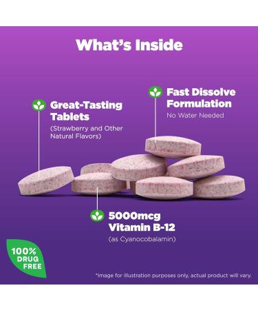 Natrol Vitamin B-12 5000mcg 200 Tablets & Biotin 10000mcg 60 Tablets for Cellular Energy Healthy Nervous System Hair Skin and Nails - Buy Online on GoSupps.com