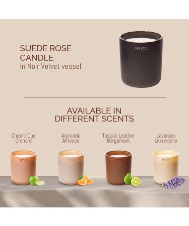 NAYCE Luxury Scented Candle - 100% Natural Soy Wax Aromatherapy - Made in USA - 14 oz Highly Scented Long Lasting Gift for Women - Suede Rose - Buy Online on GoSupps.com