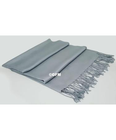 GFM Smooth Shiny Surface Pashmina Style Scarf (L9) .L9-ch-silver Grey - Buy Online on GoSupps.com