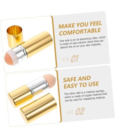 Volcanic Stone Oil-absorbing Ball Oil Control Facial Roller Rolling Volcanic Facial Skincare Tool Massaging Volcanic Facial Volcanic Stone Essential Oil Powder Puff Face medium Golden - Buy Online on GoSupps.com