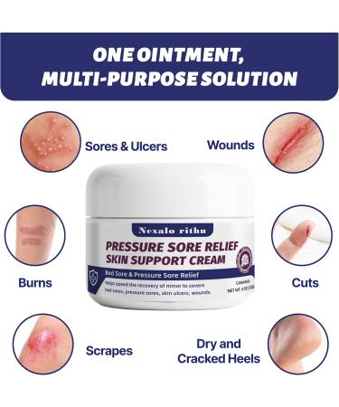Bed Sore Cream & Pressure Sore Cream with Calendula & Aloe Vera Gentle Daily Care for Bed Sores Ulcers and Chafed Skin Provides Soothing Support BedSores TreatmentCream for Home & Nursing Use - Buy Online on GoSupps.com