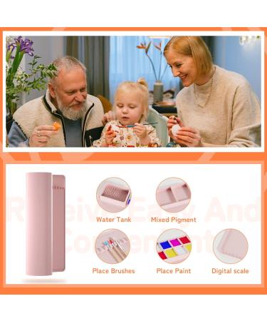 MOHOPE Extra Large Silicone Craft Mat 24x16 - Durable Drawing Board with Ruler for Painting, Crafts, Art, Clay, and Resin - Pink - Buy Online on GoSupps.com