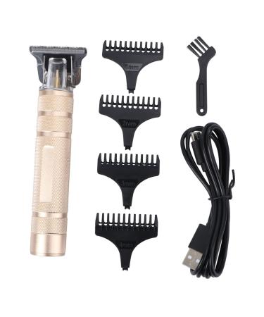 Beatifufu Electric Haircut Supplies Mustache Trimmer for Men for Men at Home Trimmers Rainbow Clips Electric Clippers Clipper Carved Cutting Tool 14.5X4.2X2.5cm Golden