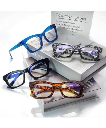 SIGVAN Multifocus Reading Glasses for Men & Women | Blue Light Blocking Spring Hinge 1.5x Magnification - 4 Mix-1 - Buy Online on GoSupps.com