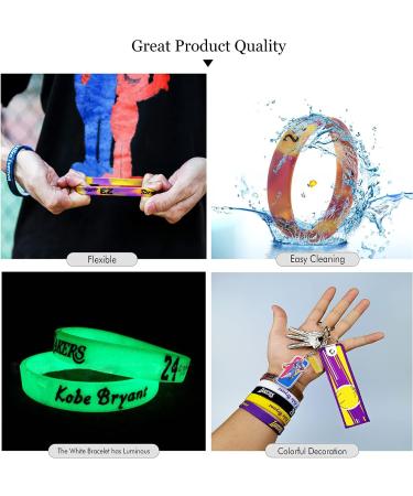 Basketball Silicone Bracelet & Keychain Set for Men - 7-Pack Sports Wristbands with Star Signature Design - Perfect Gifts for Basketball Fans - KB-#24 - Buy Online on GoSupps.com